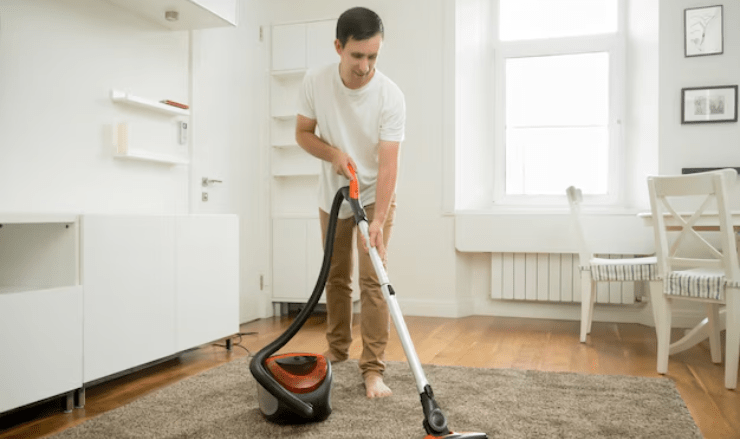 vacuum the entire carpet